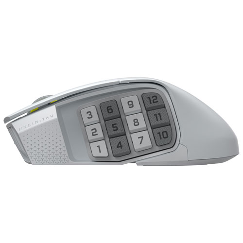 Corsair Scimitar Elite SE MMO 33000 DPI Bluetooth Gaming Mouse - White - Only at Best Buy