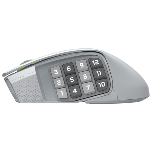 Corsair Scimitar Elite SE MMO 33000 DPI Bluetooth Gaming Mouse - White - Only at Best Buy