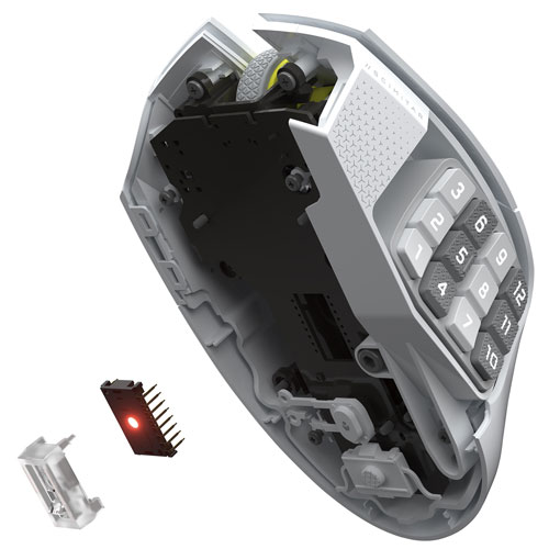 Corsair Scimitar Elite SE MMO 33000 DPI Bluetooth Gaming Mouse - White - Only at Best Buy