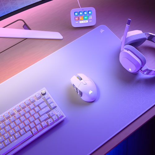 Corsair Scimitar Elite SE MMO 33000 DPI Bluetooth Gaming Mouse - White - Only at Best Buy