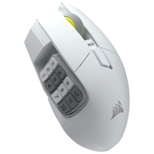 Corsair Scimitar Elite SE MMO 33000 DPI Bluetooth Gaming Mouse - White - Only at Best Buy