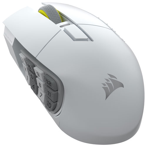 Corsair Scimitar Elite SE MMO 33000 DPI Bluetooth Gaming Mouse - White - Only at Best Buy