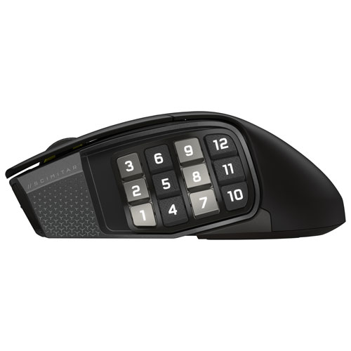 Corsair Scimitar Elite SE MMO 33000 DPI Bluetooth Gaming Mouse - Gun Metal