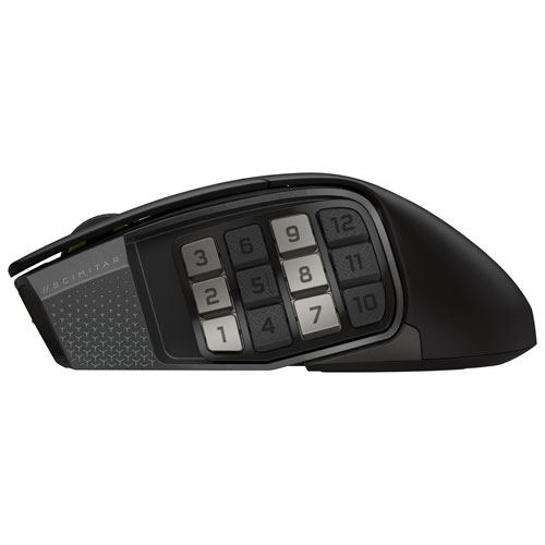 Corsair Scimitar Elite SE MMO 33000 DPI Bluetooth Gaming Mouse - Gun Metal