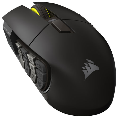 Corsair Scimitar Elite SE MMO 33000 DPI Bluetooth Gaming Mouse - Gun Metal