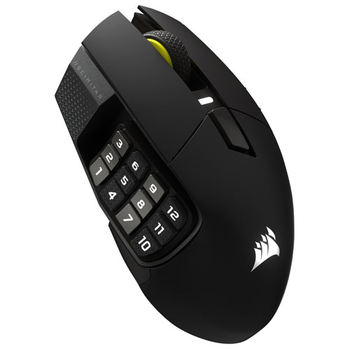 Corsair Scimitar Elite SE MMO 33000 DPI Bluetooth Gaming Mouse - Gun Metal