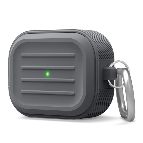 Étui Armor d'Elago compatible avec les AirPods Pro, mousqueton inclus, prise en charge du chargement sans fil, résistant aux chocs, protection