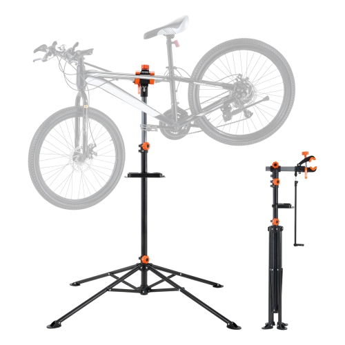 VEVOR  80 Lbs Heavy-Duty Steel Bicycle Repair Stand, Adjustable Height Bike Maintenance Workstand \w Magnetic Tool Tray Telescopic Arm, Foldable Bike