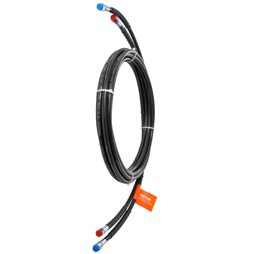 VEVOR 20 ft Outboard Hose Kit, Hydraulic Steering Hose, 2-Piece Leak-Proof TPEE Hydraulic Boat Hoses, Compatible with Marine Hydraulic Outboard