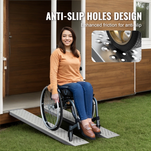 VEVOR 47.2" x 8.5" Aluminum Ramps, 880 LBS Capacity Loading Ramps for Motorcycle/Dirt Bike/Trailer/ATV/UTV/Garden Tractor/Lawn Mower, 2PCS