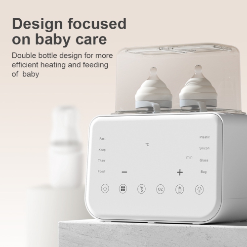 Double Bottle Warmer, Fast Milk Warmer for Breastmilk & Formula,Bottle Warmer with Timer,Thaw,Sterilizing,Keep Warm