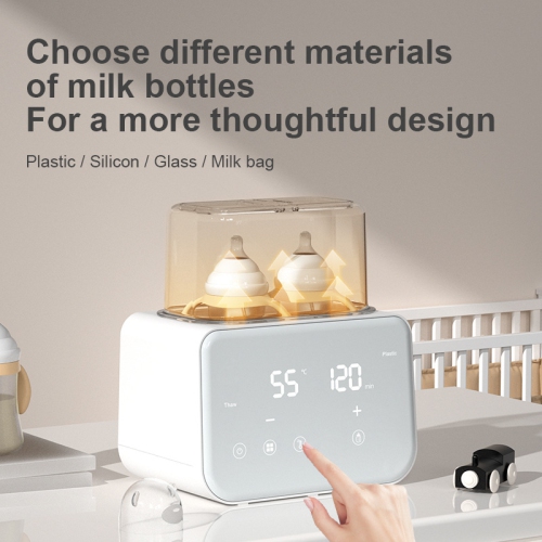 Double Bottle Warmer, Fast Milk Warmer for Breastmilk & Formula,Bottle Warmer with Timer,Thaw,Sterilizing,Keep Warm