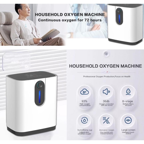 Household Oxygen Concentrator Machine,Oxygen Generator Atomizer,1-7L Adjustable Oxygen Machine