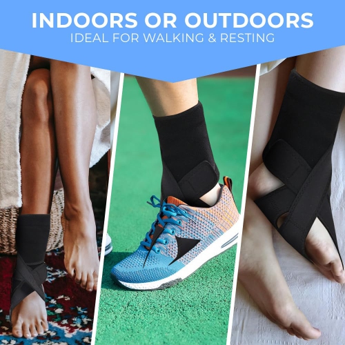 Drop Foot Brace for Walking,Day & Night Support,Adjustable Ankle Brace for Plantar Fasciitis Stroke Recovery