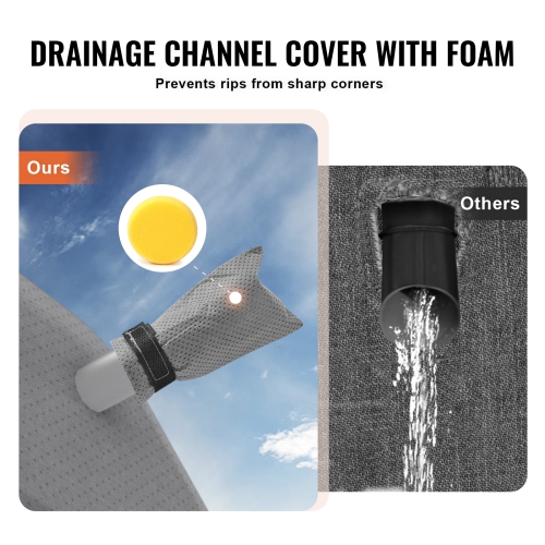 VEVOR 40-43 ft Class A RV Cover, Motorhome Cover, Non-woven Fabric Motorhome RV Cover, Waterproof, Windproof and Rip-Stop, Camper Cover with Storage