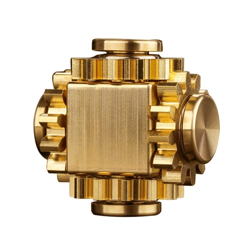 Brass Cube Gear Rubik's Cube Toy, Anti-Anxiety Fidget Spinner Toy, Suitable for Boys, Girls, and Adults