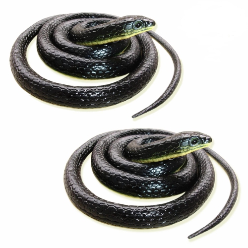MYACUC  2-Pack Realistic Rubber Snake Toys, Prank Scare Toys, Halloween Gifts