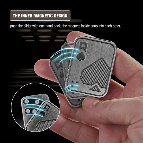 Fidget Toys, Metal Fidget Slider Poker Push Card Toy for Adults and Teens