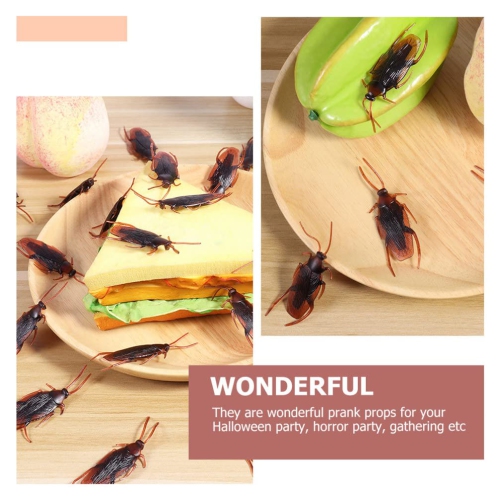 100 Simulated Cockroaches, Boys' Frightening Trick Toys, Perfect for Halloween Pranks