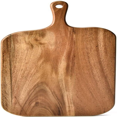 Image 1 of 6.. BF BILL.F SINCE 1983 Acacia Wood Cutting Board with Handle –Charcuterie & Serving Board