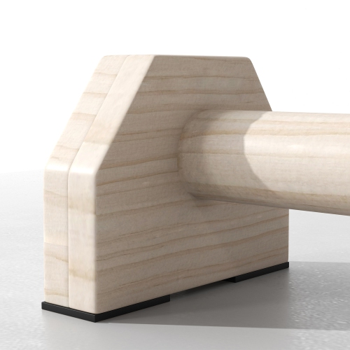 Poignées pour repousser de Soozier, barres de parallettes en bois avec base antidérapante, équipement de calisthène pour la maison, salle de sport,