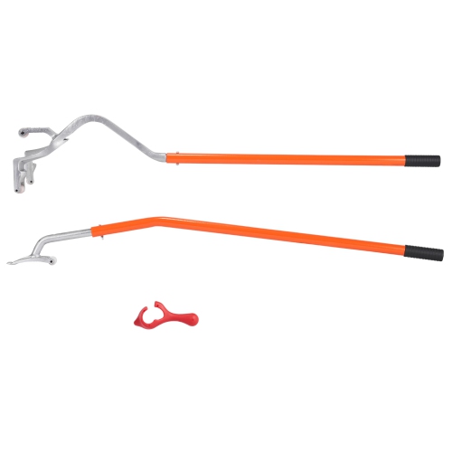 VEVOR 22.5"-24.5" Tire Mount Demount Tool, Manual Steel Tire Changer Mount Demount Removal Tool, Tubeless Truck Bead Breaker, 3 PCS Tire Tools, Orange