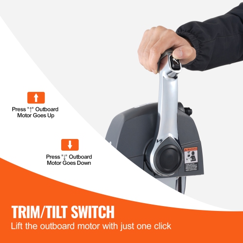 VEVOR Boat Throttle Control, 5006186 Top-Mounted Outboard Remote Control Box for Evinrude Johnson, Marine Throttle Control Box with Power Trim Switch