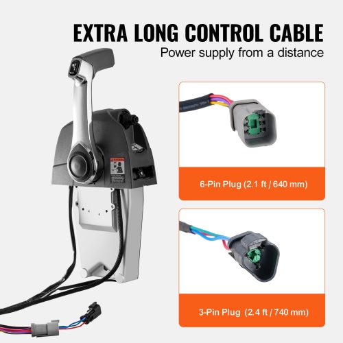 VEVOR Boat Throttle Control, 5006186 Top-Mounted Outboard Remote Control Box for Evinrude Johnson, Marine Throttle Control Box with Power Trim Switch