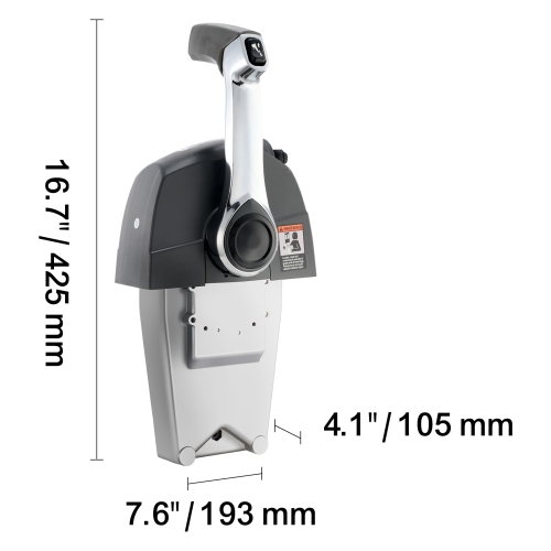 VEVOR Boat Throttle Control, 5006186 Top-Mounted Outboard Remote Control Box for Evinrude Johnson, Marine Throttle Control Box with Power Trim Switch