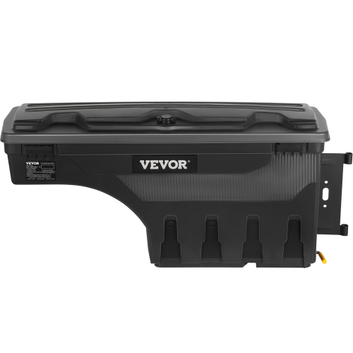 VEVOR Truck Bed Storage Box, Lockable Lid, Waterproof ABS Wheel Well Tool Box 6.6 Gal/20 L with Password Padlock, Compatible with Dodge Ram 1500