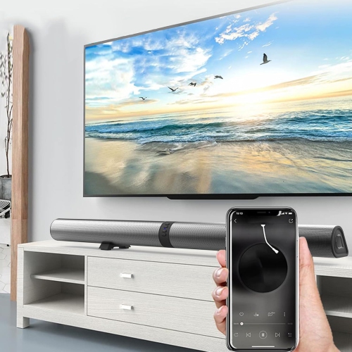 Stereo Home Cinema Soundbar,Bluetooth TV Soundbar Speaker,Surround Sound Bar for TV Desktop PC,Detachable Sound Bar