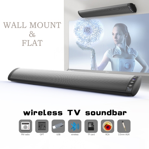 MYACUC  Bluetooth Speaker Sound Bar, Tv Home Cinema Soundbar, Wired & Wireless Bluetooth 5.0 Tv Soundbar