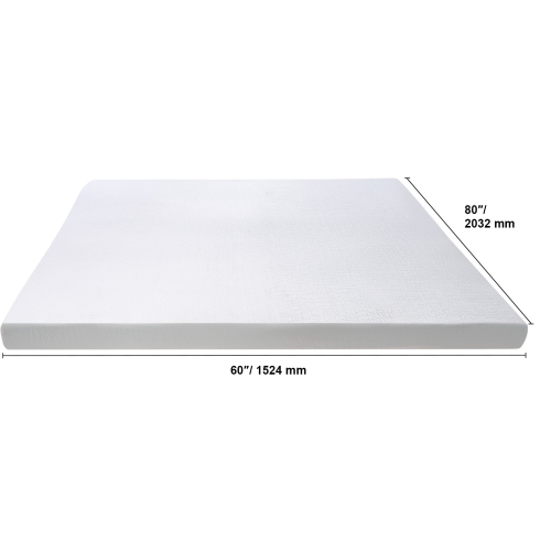 VEVOR 3 in Thickness Mattress Topper, Queen Size, Soft Memory Foam Mattress Pad, Premium Cooling Gel Infusion, Detachable and Washable, Compressed
