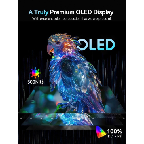 UPERFECT OLED Portable Monitor 16", 3K 2880x1800 120Hz 0.1ms Portable Gaming Display 500 Nits Brightness| 100000:1 Contrast| 100% DCI-P3| Ultra-Slim