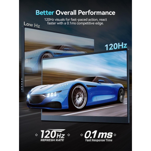 UPERFECT OLED Portable Monitor 16", 3K 2880x1800 120Hz 0.1ms Portable Gaming Display 500 Nits Brightness| 100000:1 Contrast| 100% DCI-P3| Ultra-Slim