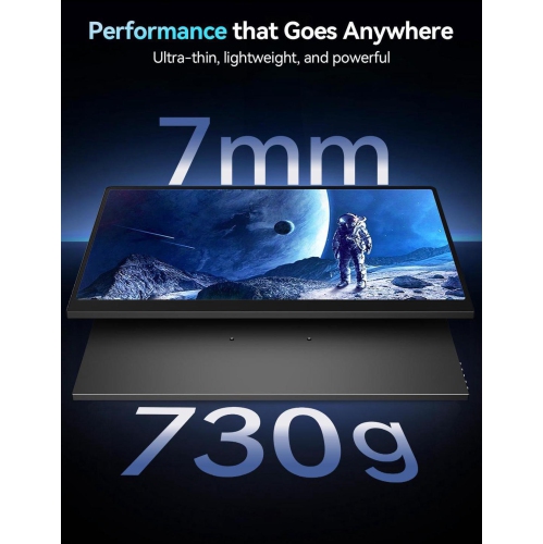 UPERFECT OLED Portable Monitor 16", 3K 2880x1800 120Hz 0.1ms Portable Gaming Display 500 Nits Brightness| 100000:1 Contrast| 100% DCI-P3| Ultra-Slim