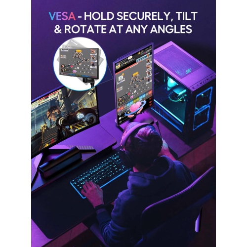 UPERFECT Portable Monitor 18.4" 4K 60Hz 10-Bit HDR IPS Gaming Monitor with VESA, 180° Adjustable Stand, Ultra-Slim & Lightweight Frameless Design,