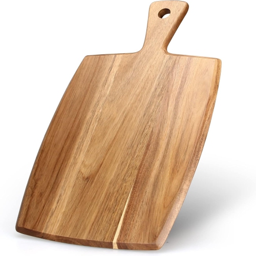 Image 1 of 7.. Ayiaren Acacia Wood Cutting Board with Handle – Meat & Cheese Board