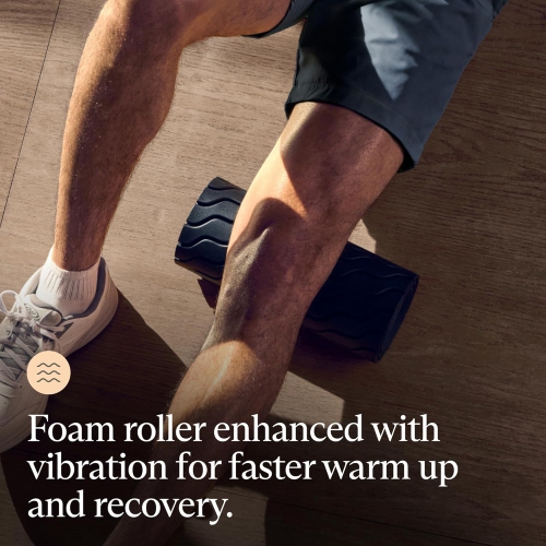 Therabody Wave Roller: High-density foam for large muscles, 5 vibration levels, Bluetooth-enabled, app-controlled recovery.