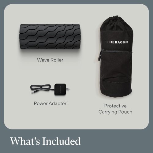 Therabody Wave Roller: High-density foam for large muscles, 5 vibration levels, Bluetooth-enabled, app-controlled recovery.