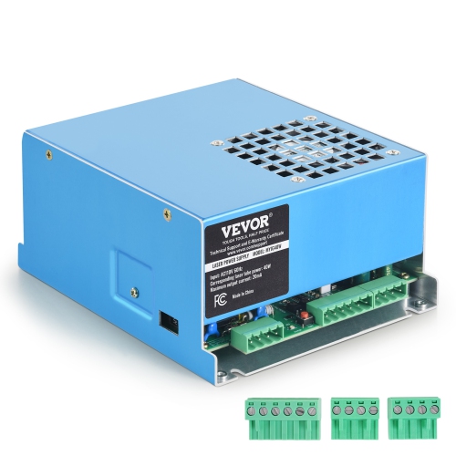 VEVOR 40W CO2 Laser Power Supply, Power Supply for 40W Laser Tube, Constant Current Protection, Open Circuit Protection, Fast Heat Dissipation,