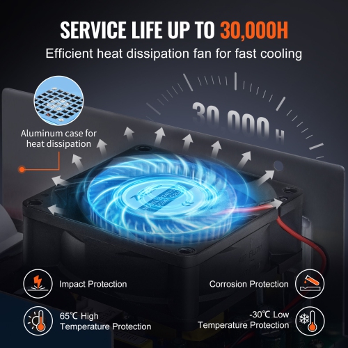 VEVOR 40W CO2 Laser Power Supply, Power Supply for 40W Laser Tube, Constant Current Protection, Open Circuit Protection, Fast Heat Dissipation,