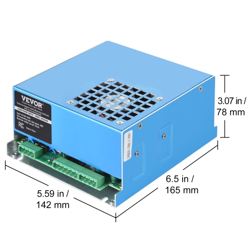 VEVOR 40W CO2 Laser Power Supply, Power Supply for 40W Laser Tube, Constant Current Protection, Open Circuit Protection, Fast Heat Dissipation,