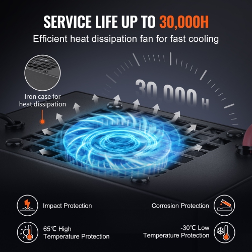 VEVOR 60W CO2 Laser Power Supply, Power Supply for 60W Laser Tube, Constant Current Protection, Open Circuit Protection, Fast Heat Dissipation,