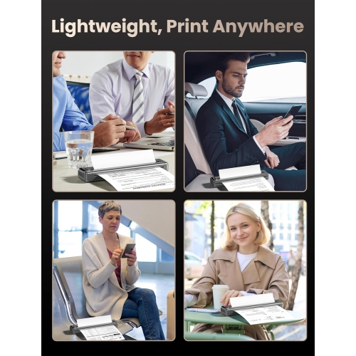 Phomemo OfficePods Pro Q302 Wireless Portable Letter/A4 Printer for travel and home, with free paper inside, support mobilephone scanning.