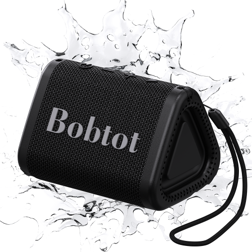 Bobtot Portable Bluetooth Speaker Wireless, IPX7 Small Shower Speaker Waterproof, 15H Playing Time, Loud and Stereo Sound with Bass, TWS Pairing for