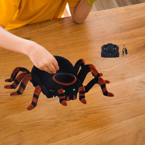 Araignée télécommandée, jouet interactif lumineux et sons d'animaux réaliste, cadeau d'anniversaire pour garçons et filles