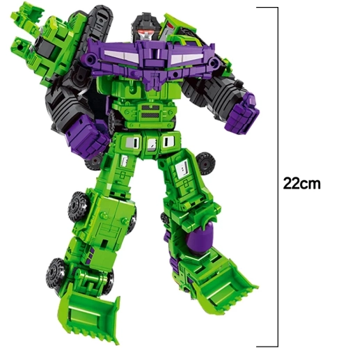 Robot Transformer 6-en-1, figurine d'action miniature 22 cm, cadeau d'anniversaire et des Fêtes pour garçons et filles