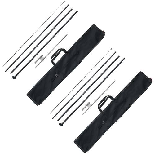 Ensemble de 2 poteaux de drapeau en plumes VEVOR, poteau de drapeau Swooper 16.3&nbsp;pi, poteaux de drapeau pour drapeaux d'affaires à l'extérieur,