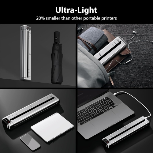 Phomemo OfficePods Pro Q302 Wireless Portable Letter/A4 Printer for travel and home, with free paper inside